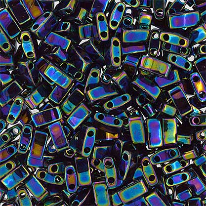 Miyuki -  Half Tila - Dark Blue Opaque Iris Metallic (50g)
