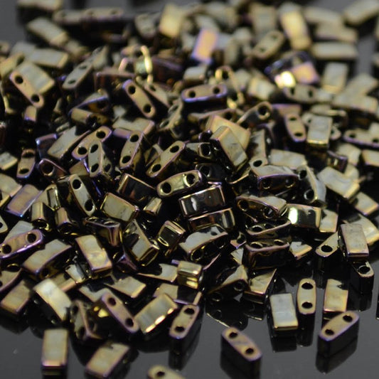 Miyuki -  Half Tila - Metallic Brown Iris (5g)