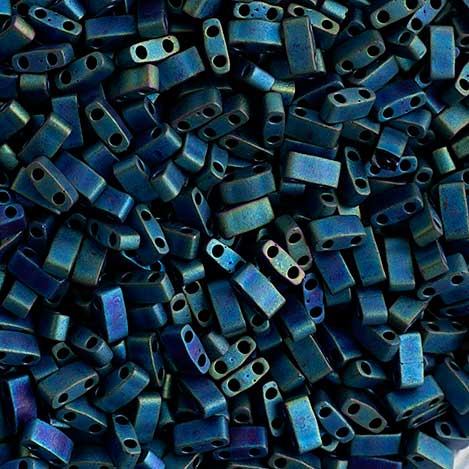 Miyuki -  Half Tila - Green Opaque Matte (50g)