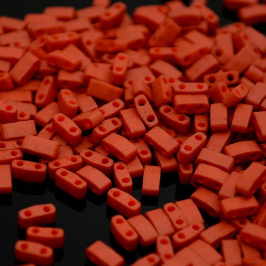 Miyuki -  Half Tila - Matte Opaque Dark Orange (5g)