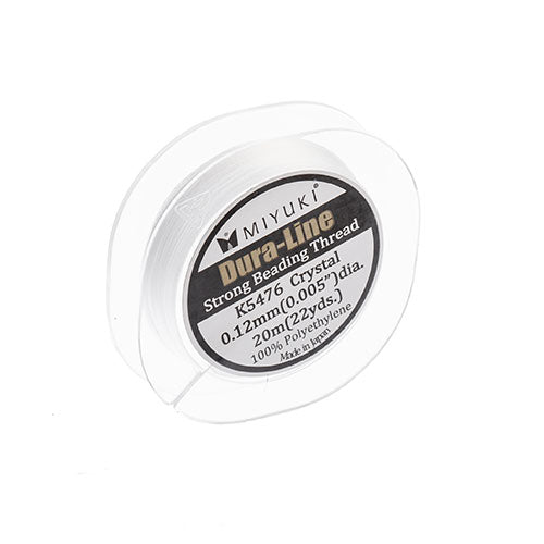 Miyuki Dura-Line Beading Thread - 0.12mm - Crystal (20m Spool)