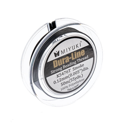 Miyuki Dura-Line Beading Thread - 0.12mm - Smoke (50m Spool)