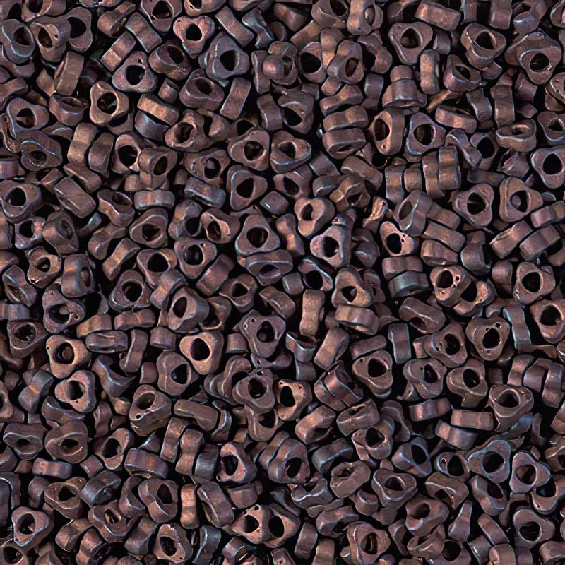 Miyuki Triangle Spacer Beads - 2.8mm - Matte Metallic Dark Raspberry Iris