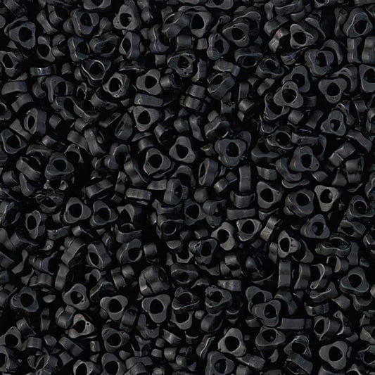 Miyuki Triangle Spacer Beads - 2.8mm - Matte Black