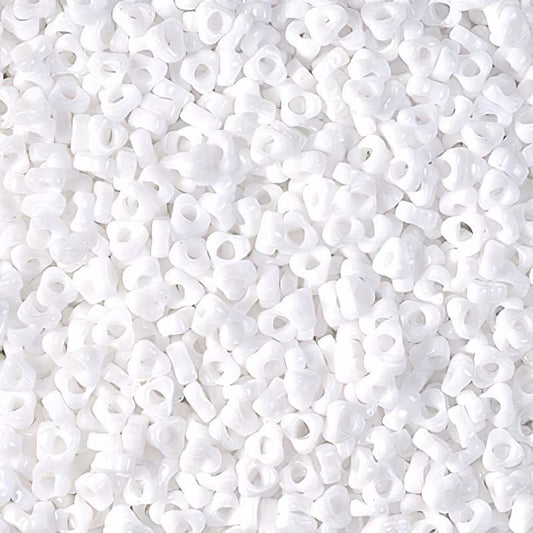 Miyuki Triangle Spacer Beads - 2.8mm - White