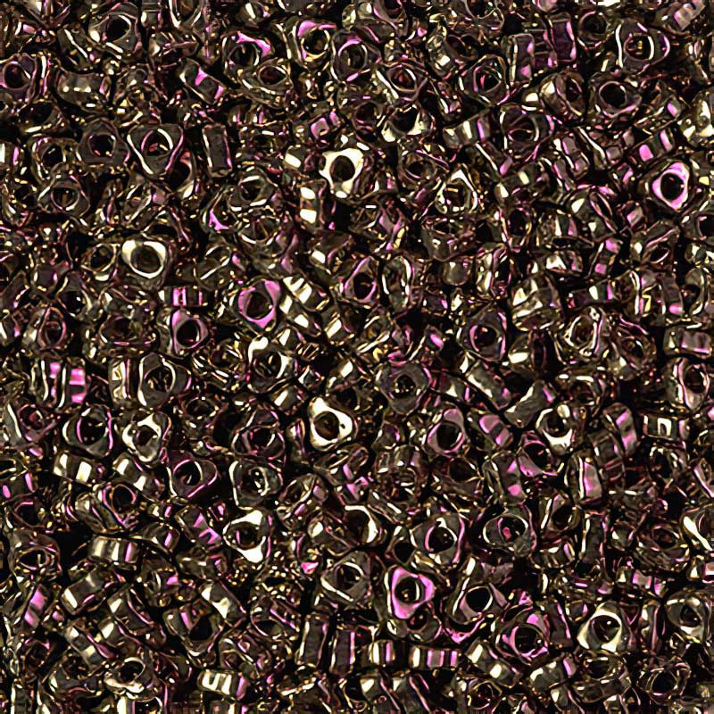 Miyuki Triangle Spacer Beads - 2.8mm - Metallic Dark Bronze