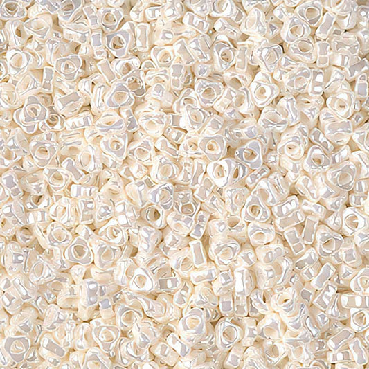 Miyuki Triangle Spacer Beads - 2.8mm - Antique Ivory Pearl Ceylon