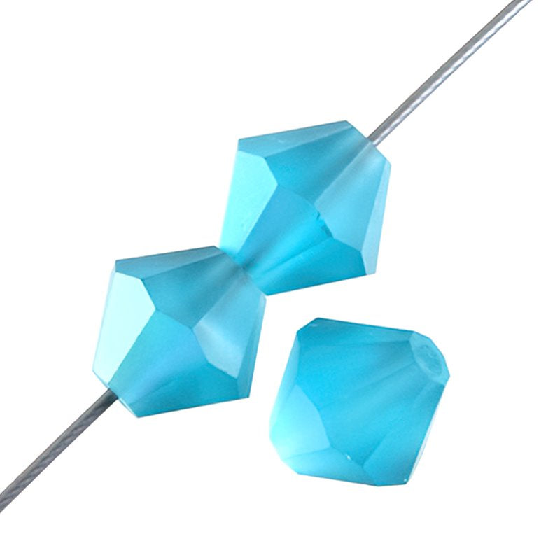 Preciosa 4mm Bicone - Blue Zircon AB Matte (40)