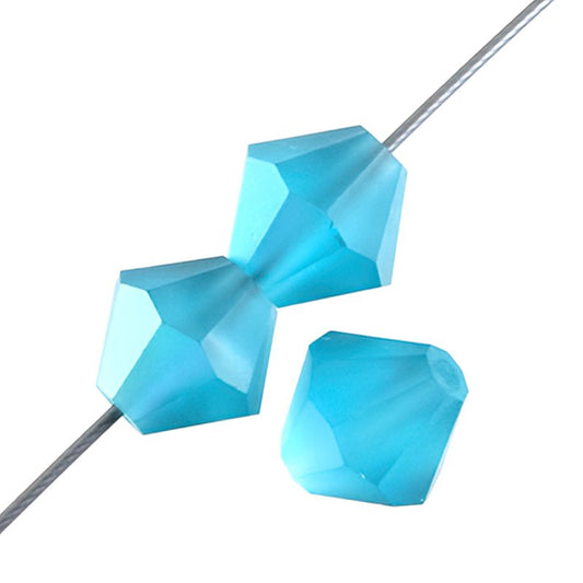 Preciosa 4mm Bicone - Blue Zircon AB Matte (40)