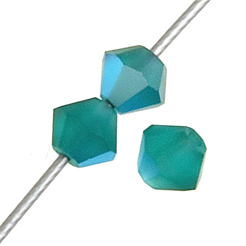 Preciosa 4mm Bicone - Emerald AB Matte (40)