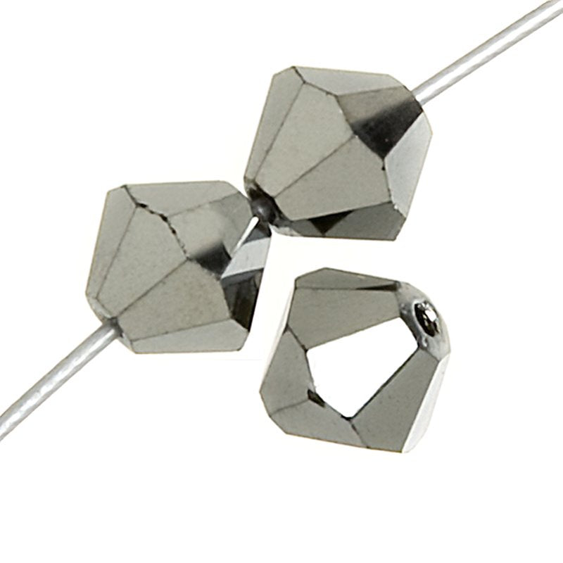 Preciosa 4mm Bicone - Hematite Fullcoat (40)