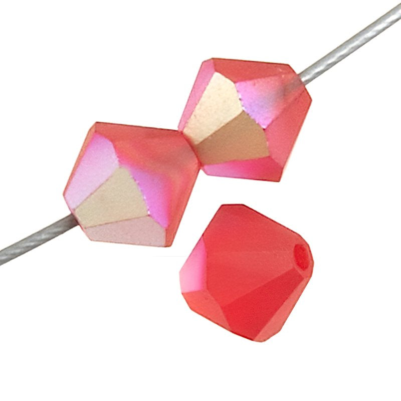 Preciosa 4mm Bicone - Light Siam AB Matte (40)