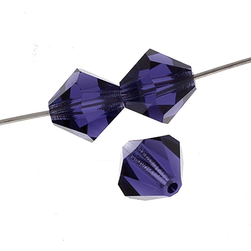 Preciosa 4mm Bicone - Deep Tanzanite (40)