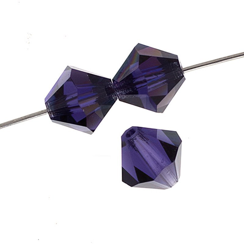 Preciosa 4mm Bicone - Deep Tanzanite AB (40)