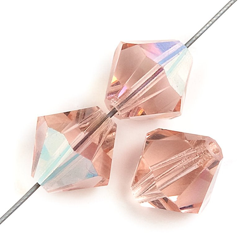 Preciosa 5mm Bicone - Light Rose AB (32)