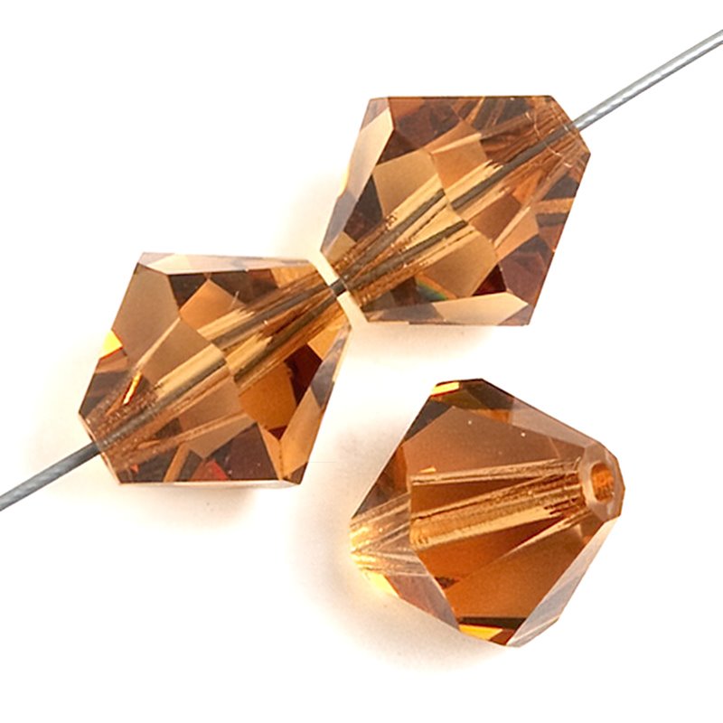 Preciosa 6mm Bicone - Light Colorado Topaz (36)