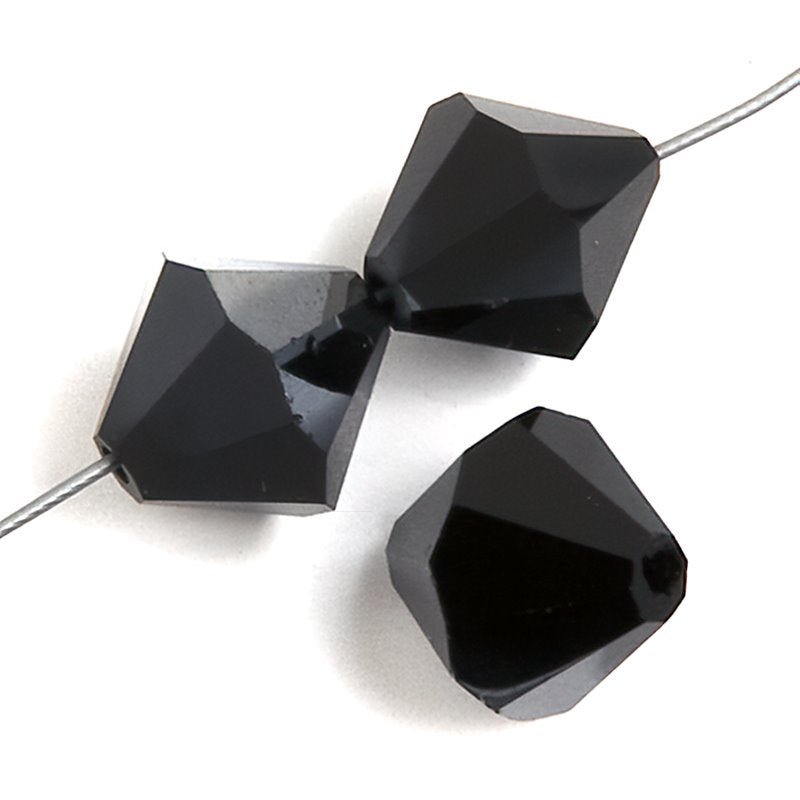 Preciosa 6mm Bicone - Hematite Halfcoat (36)