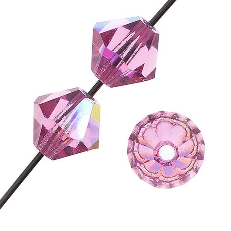 Preciosa 6mm Bicone - Rose AB (36)