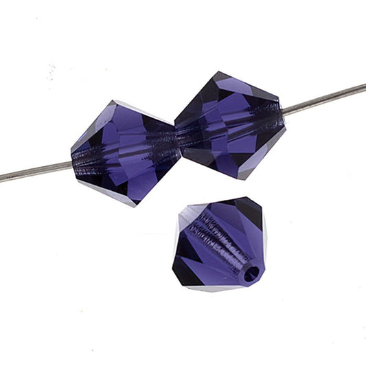 Preciosa 6mm Bicone - Deep Tanzanite (36)
