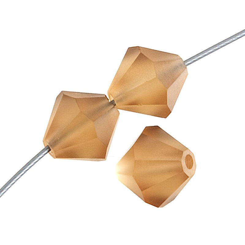 Preciosa 8mm Bicone - Light Colorado Topaz Matte (36)