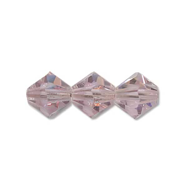 Preciosa 6mm Bicone - Pink Sapphire AB (21)