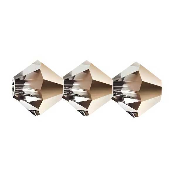 Preciosa 6mm Bicone - Crystal Starlight Gold (21)