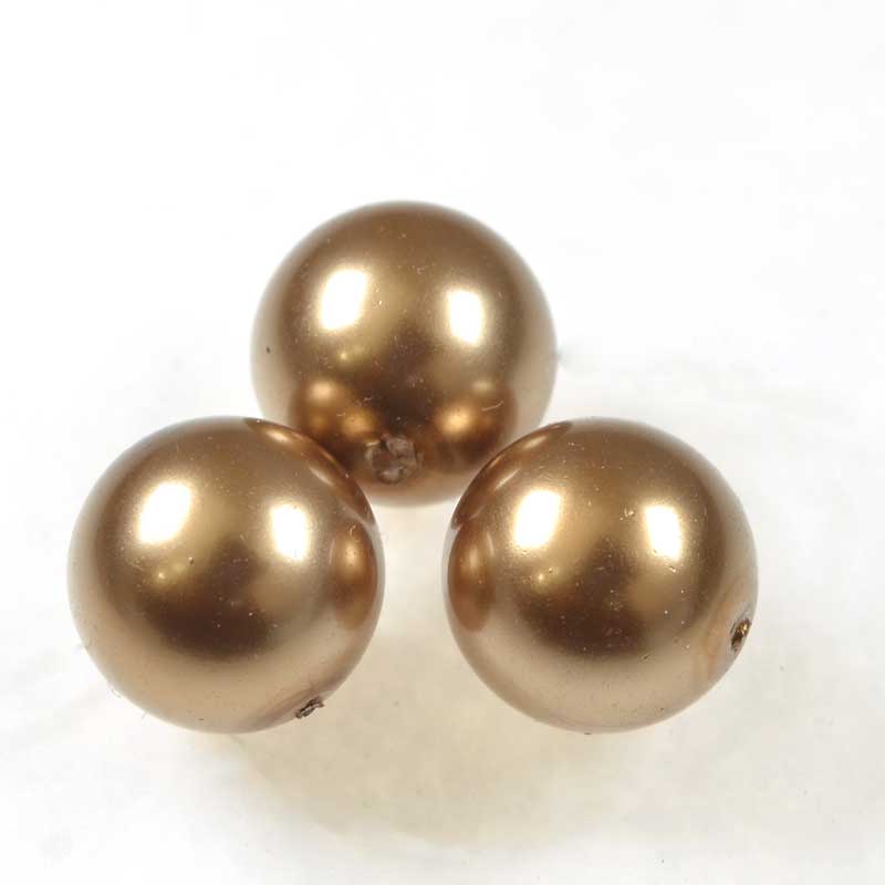 Preciosa (tm) Pearl - 4mm - Round - Bronze