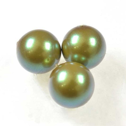 Preciosa (tm) Pearl - 4mm - Round - Pearlescent Khaki