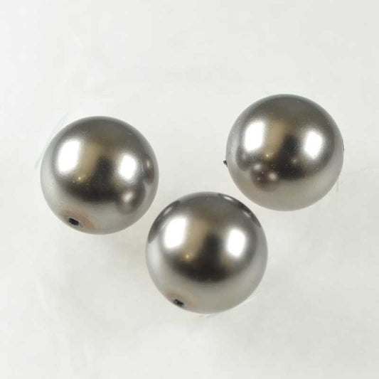Preciosa (tm) Pearl - 6mm - Round - Dark Grey