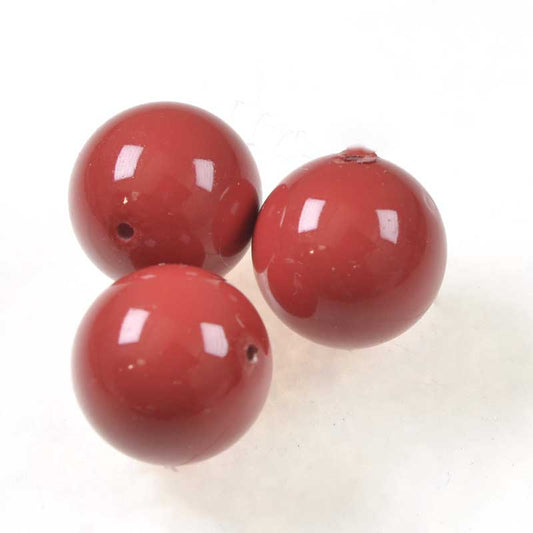 Preciosa (tm) Pearl - 10mm - Round - Cranberry