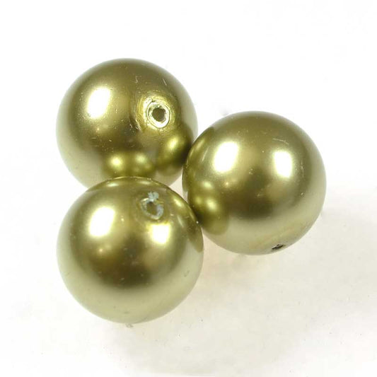 Preciosa (tm) Pearl - 12mm - Round - Light Green