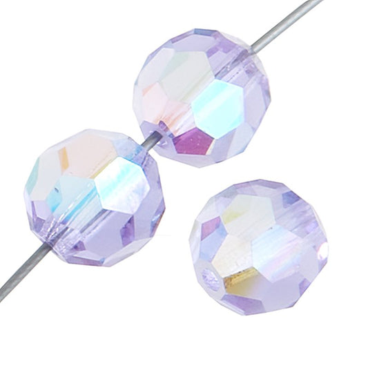 Preciosa Crystal - 3mm Faceted Round - Violet AB (40)