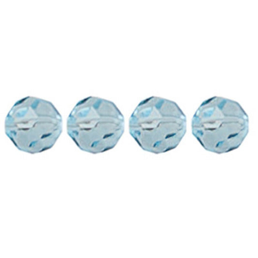 Preciosa Crystal - 4mm Faceted Round - Aqua Bohemica (40)