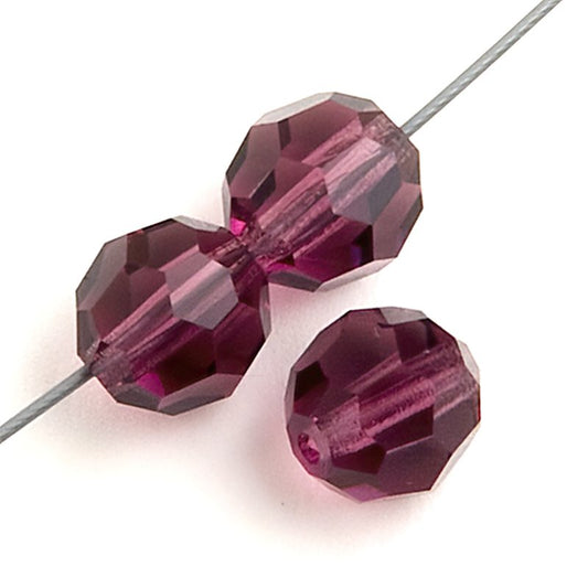 Preciosa Crystal - 4mm Faceted Round - Amethyst (40)