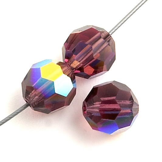 Preciosa Crystal - 4mm Faceted Round - Amethyst AB (40)