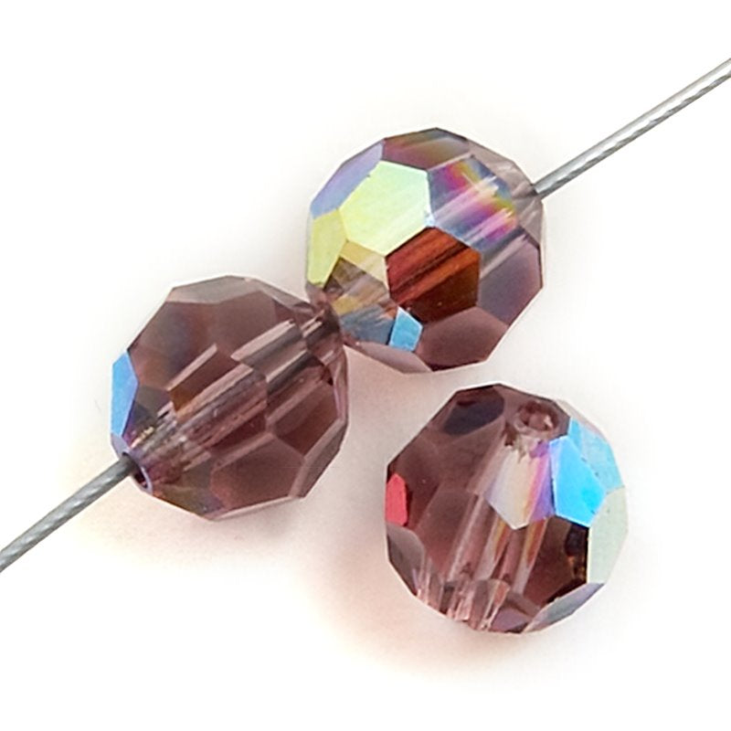 Preciosa Crystal - 4mm Faceted Round - Light Amethyst AB (40)