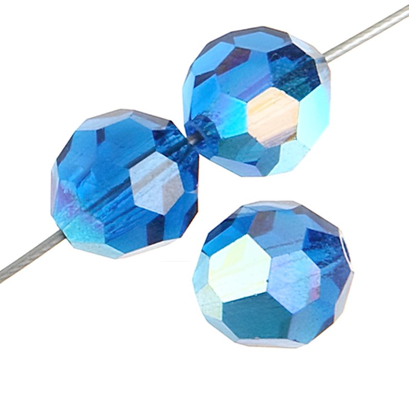 Preciosa Crystal - 4mm Faceted Round - Capri Blue AB (40)