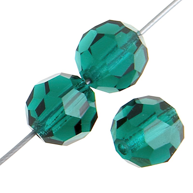 Preciosa Crystal - 4mm Faceted Round - Emerald (40)