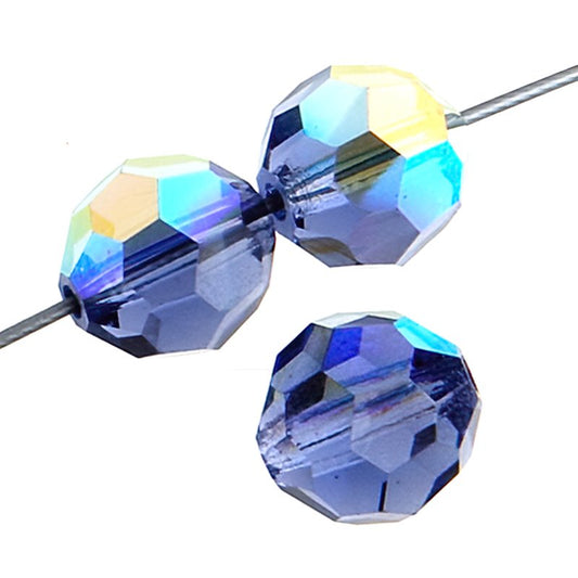 Preciosa Crystal - 4mm Faceted Round - Tanzanite AB (40)