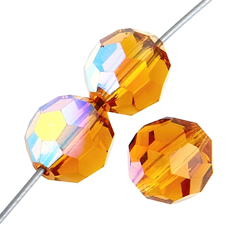 Preciosa Crystal - 4mm Faceted Round - Topaz AB (40)