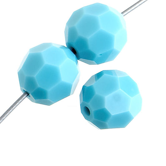 Preciosa Crystal - 4mm Faceted Round - Turquoise (40)