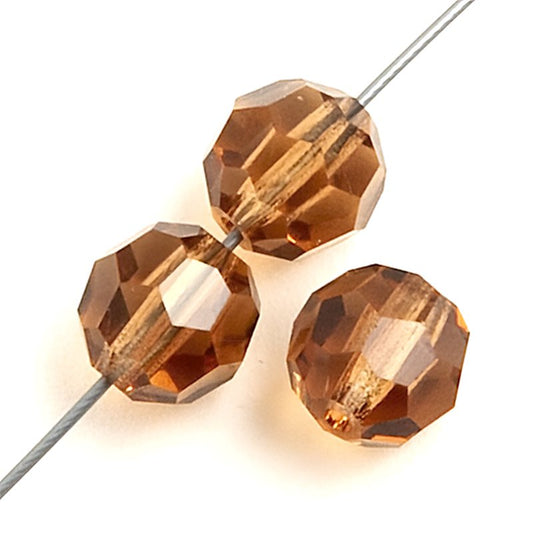 Preciosa Crystal - 5mm Faceted Round - Light Colorado Topaz (32)
