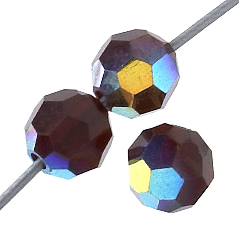Preciosa Crystal - 5mm Faceted Round - Garnet AB (32)
