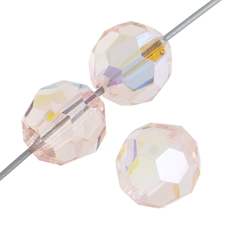 Preciosa Crystal - 5mm Faceted Round - Light Rose AB (32)