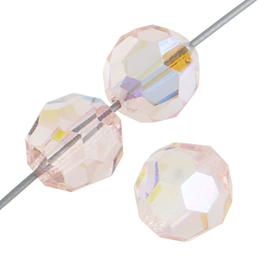 Preciosa Crystal - 5mm Faceted Round - Light Rose AB (32)