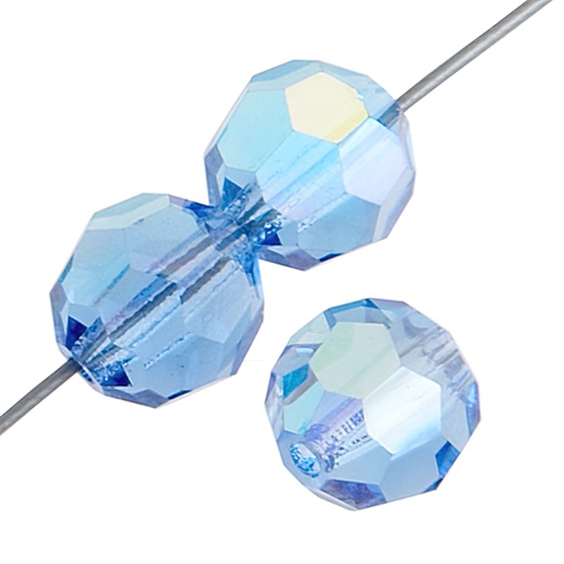 Preciosa Crystal - 5mm Faceted Round - Sapphire AB (32)