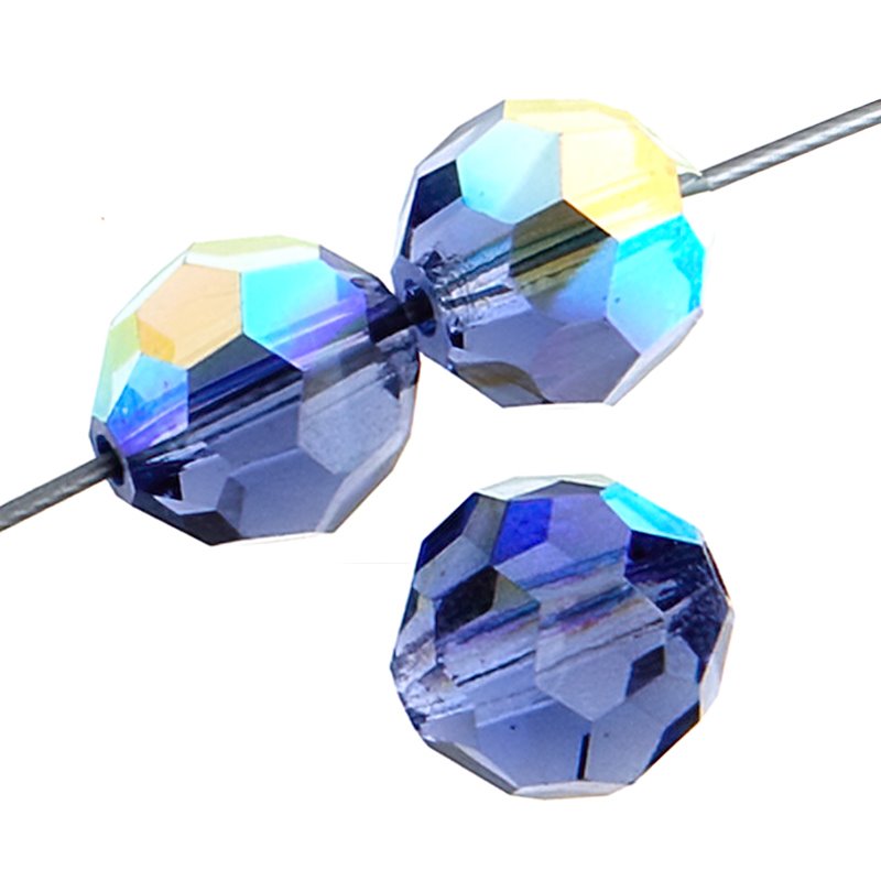 Preciosa Crystal - 5mm Faceted Round - Tanzanite AB (32)