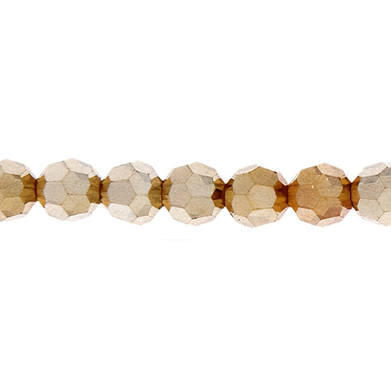 Preciosa Crystal - 5mm Faceted Round - Golden Flare (32)