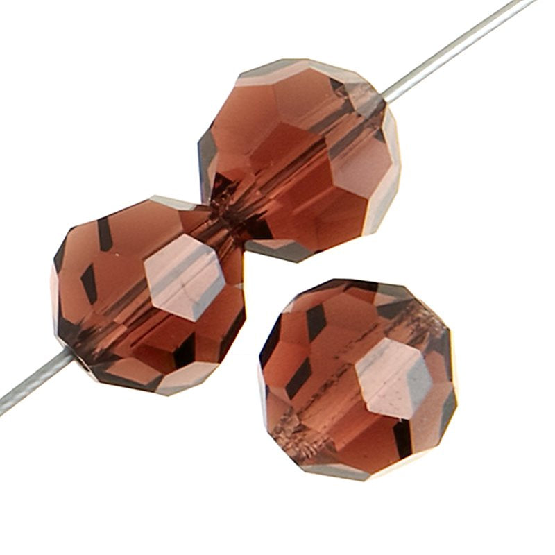 Preciosa Crystal - 5mm Faceted Round - Light Burgundy (32)