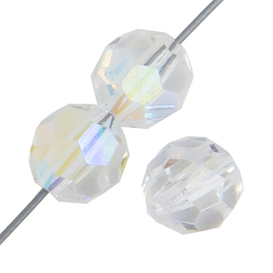 Preciosa Crystal - 6mm Faceted Round - Crystal AB (36)
